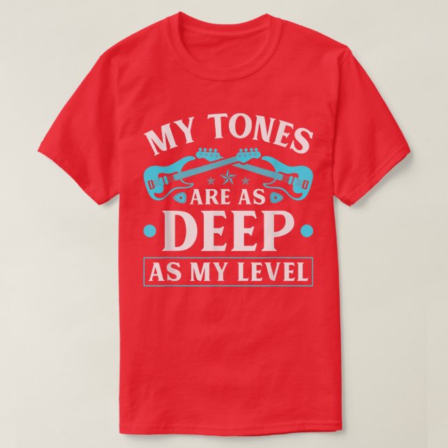 T-shirt Lecteurs De Basse Comme Profond, Lecteur De Basse  (Design devant)