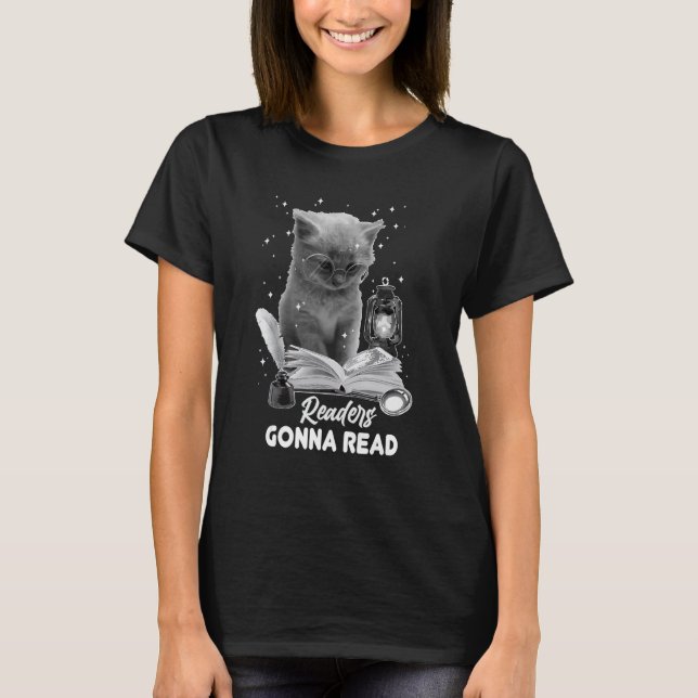 T-shirt Lecteurs Louvain Lire Lecture Chat Boish Lecture (Devant)