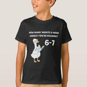 T-shirt Lecture 6-7 Drôle d'oie Silly Lire Livres Biblioph