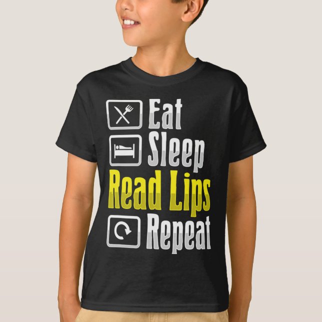 T-shirt Lecture Asl Gesture Main Sourde Perte d'ouïe Adjud (Devant)