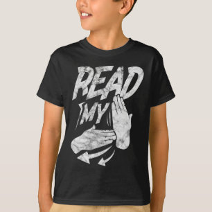 T-shirt Lecture Asl Ma Main Sourd Langue Des Signes Améric