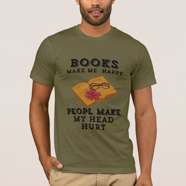 T-shirt Lecture Automne Retraite Livres Me Rendre Heureux (Devant)