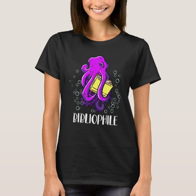 T-shirt Lecture bibliophile du livre Octopus (Devant)