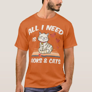 T-shirt Lecture Chat Drôle Livre Aspirateur Animaux Kitten