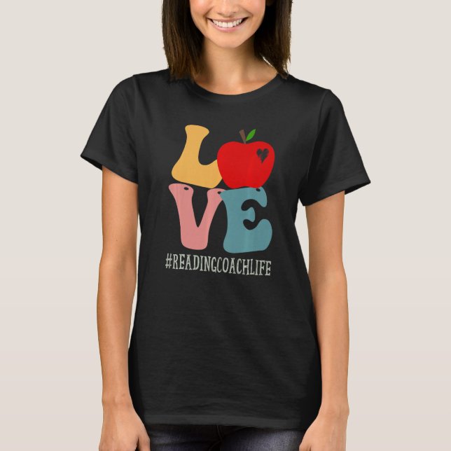 T-shirt Lecture Coach Love Apple Super Retro Cute Retour À (Devant)