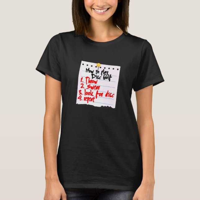 T-shirt Lecture De Disk Golf Pour Disk Golf Player (Devant)