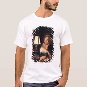 T-shirt Lecture de femme par une nuance de Papier-cloche,