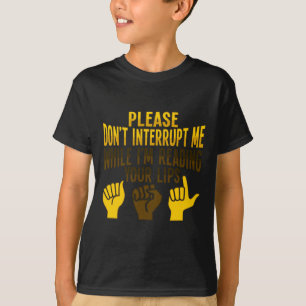 T-shirt Lecture de la lèvre ASL Gesture main sourde Perte 