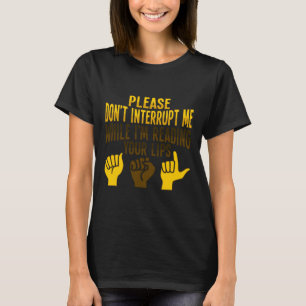 T-shirt Lecture de la lèvre ASL Gesture main sourde Perte