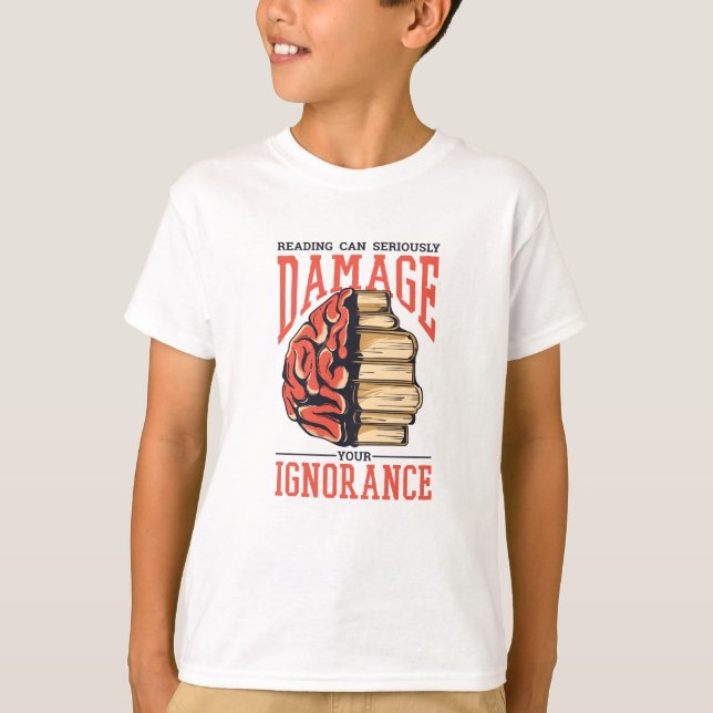 T-shirt Lecture de livres (Devant)