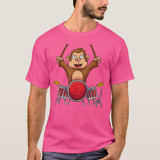 T-shirt Lecture de tambours par singe