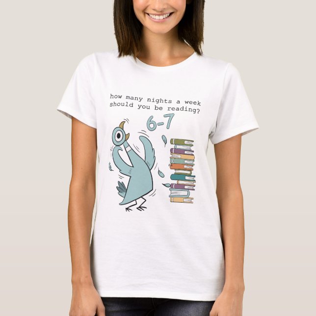 T-shirt Lecture drôle de mème – 6–7 nuits par semaine – Li (Devant)