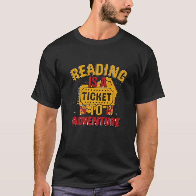 T-shirt Lecture du billet aux lecteurs de carnet d'aventur (Devant)