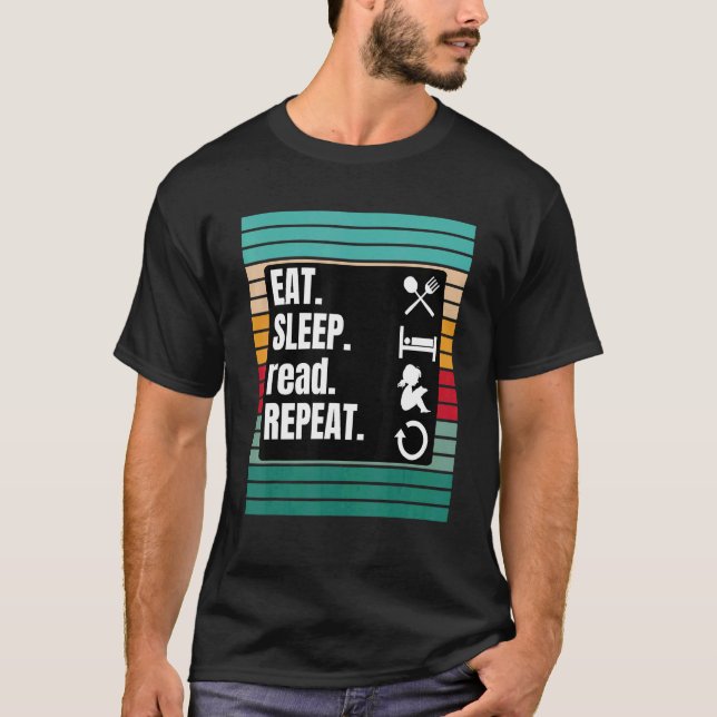 T-shirt Lecture du livre Hobby (Devant)