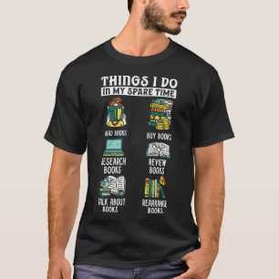 T-shirt Lecture du livre Lecture livres Livres temps libre