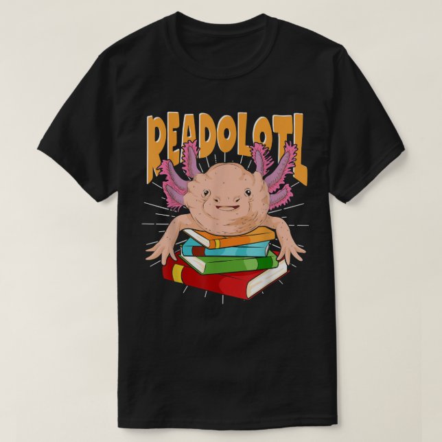 T-shirt Lecture du livre Salamander Readolotl Amphibian Bo (Design devant)