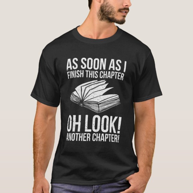 T-shirt Lecture d'un livre de chapitre supplémentaire (Devant)