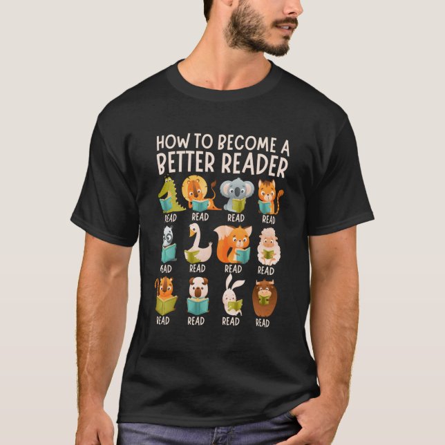 T-shirt Lecture Enseignant Comment Devenir Un Meilleur Lec (Devant)