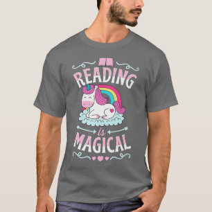 T-shirt Lecture est Magique Cute Unicorn Livre Literacy Ad