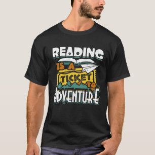 T-shirt Lecture Est Un Billet À Aventure Livre Lover Livre
