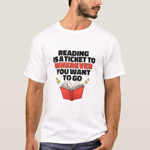 T-shirt Lecture Est Un Billet À Partout Où Aller Livre Drô