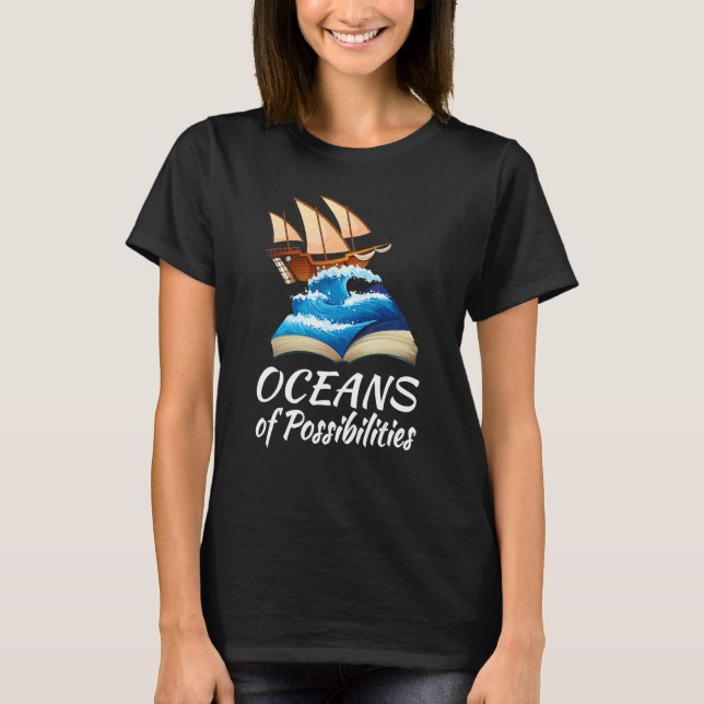 T-shirt Lecture estivale Océans de possibilités Lecture es (Devant)