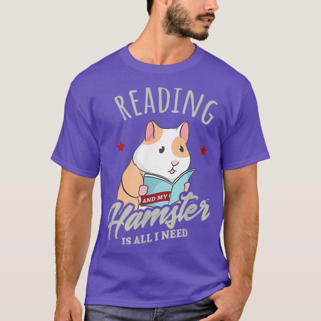 T-shirt Lecture et Hamster Cute Dire Livre Hobby (Devant)