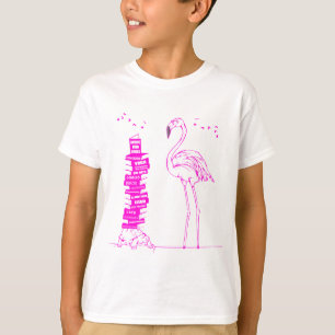 T-shirt Lecture Flamant rose