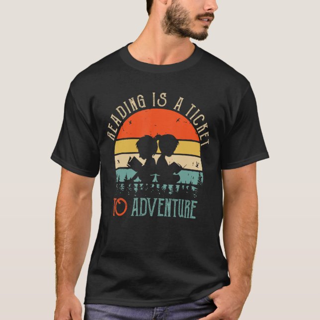 T-shirt Lecture Lecture Est Un Billet Pour Les Livres D'Av (Devant)