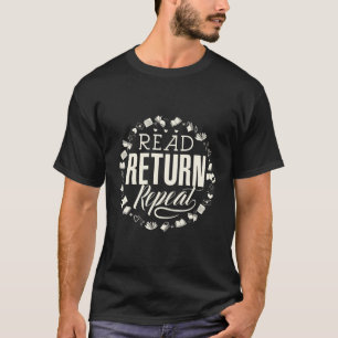 T-shirt Lecture Lire Retour Répéter Louveur du livre de bi
