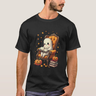 T-shirt Lecture Livre Lover Enseignant Ghost Livre Reade F