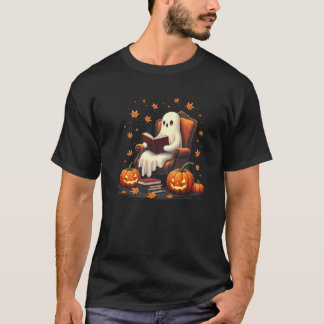 T-shirt Lecture Livre Lover Enseignant Ghost Livre Reade F