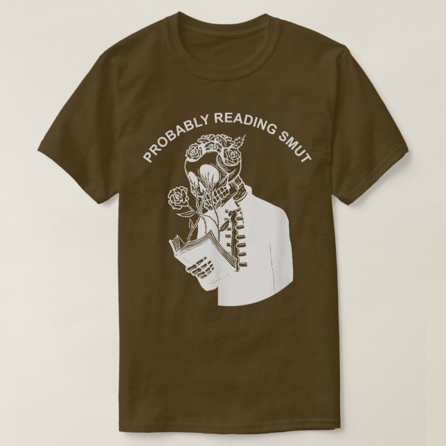 T-shirt Lecture Probable Smut Skeleton Smut Book Lover Dar (Design devant)