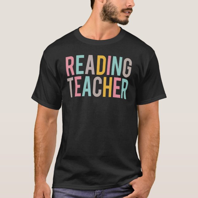 T-shirt Lecture Professeur Colorful Appréciation Jour Reto (Devant)