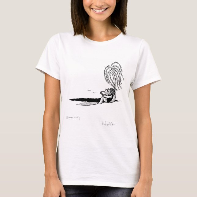 T-shirt Lecture sous le saule pleurant (Devant)