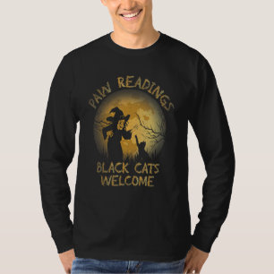 T-shirt Lectures de pattes Chats noirs bienvenus Costume d