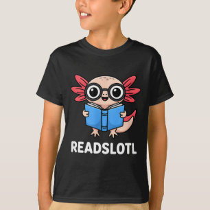 T-shirt Lectures drôles axolotl solotl lunettes de dessin