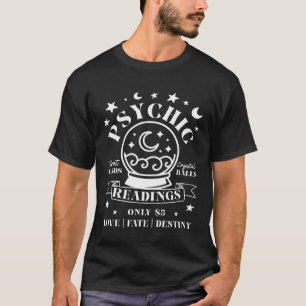 T-shirt Lectures Psychiques Cartes de Tarot Crystal Ball F