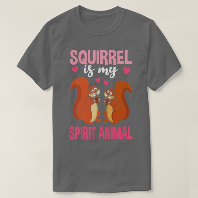 T-shirt L'écureuil est mon esprit animal (Design devant)