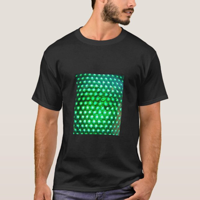 T-shirt LED-vert-lumières948 DISCO BALL NEON VERT FLUX F (Devant)