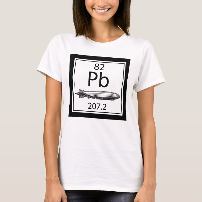 T-shirt Led Zeppelin Tableau Périodique Numéro Atomique Le (Devant)