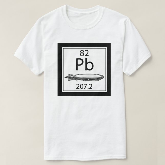 T-shirt Led Zeppelin Tableau Périodique Numéro Atomique Le (Design devant)