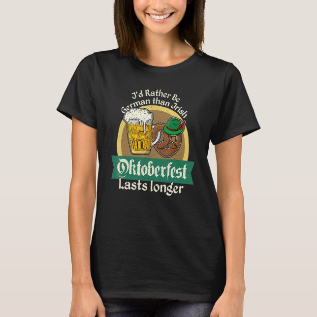 T-shirt Lederhosen Dirndl Beer Beer Mug Volksfest Bavaria  (Devant)