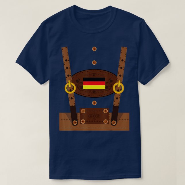 T-shirt Lederhosen  Funny Oktoberfest Germany Costume  (Design devant)