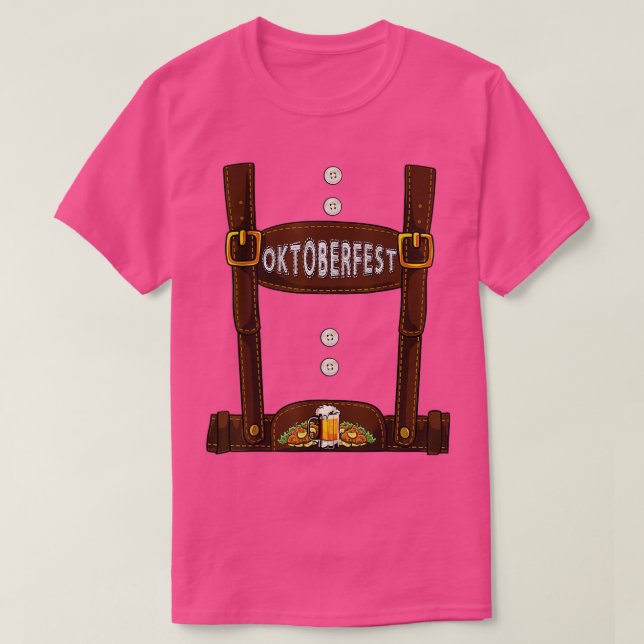 T-shirt Lederhosen Suspendants Oktoberfest Bier Bavarois M (Design devant)