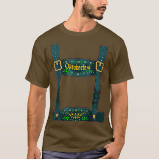 T-shirt Lederhosen Suspenders Oktoberfest Halloween Bavari
