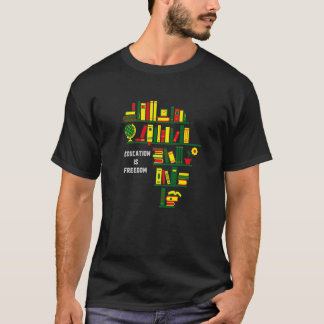 T-shirt L'éducation en Afrique est la bibliothèque de la l