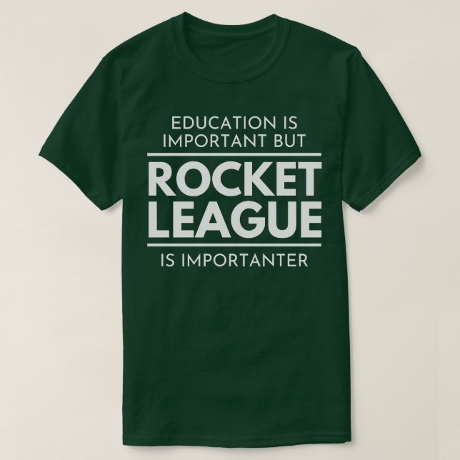 T-shirt L'éducation est importante, mais la Rocket League  (Design devant)