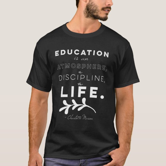 T-shirt L'Éducation Est Une Atmosphère Citation De Charlot (Devant)