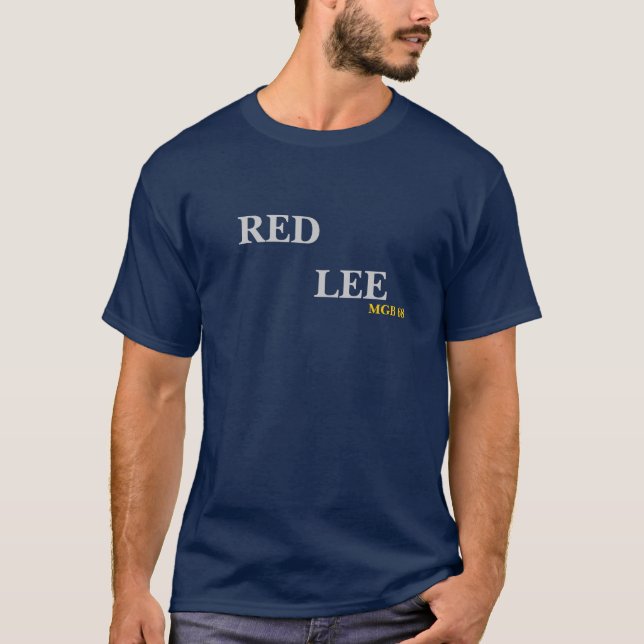 T-SHIRT LEE, MGB 68, ROUGE (Devant)